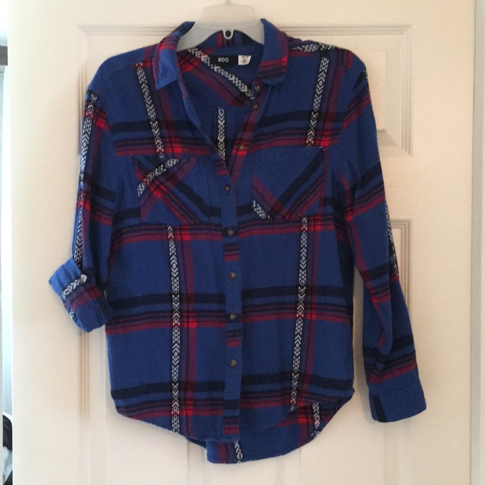 BDG Blue Flannel Shirt - Cute for fall